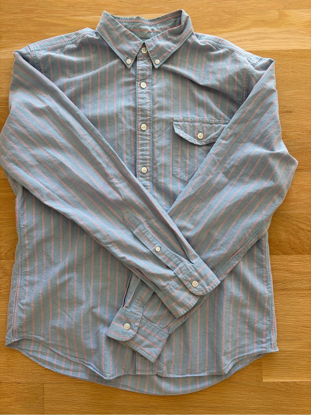 J.Crew Lightweight Oxford Striped Button-Down Shirt – Men’s Large Slim Fit